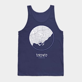 Toronto, Ontario, Canada City Map - Full Moon Tank Top